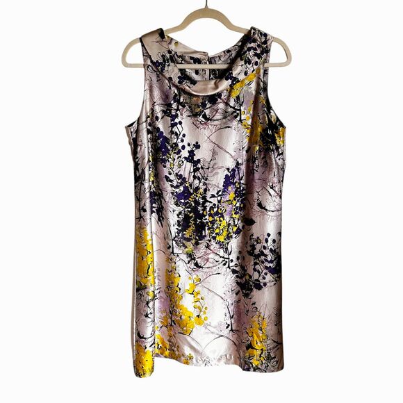 Taylor 100% Silk Floral Dress - Picture 1 of 13